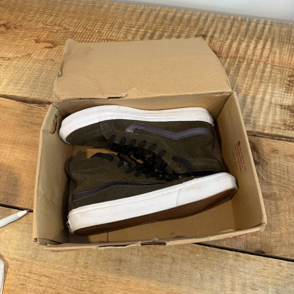 Vans SK-8 Hi Slim Cutout Tarmac/True White Size 6.5  W /5.0 M